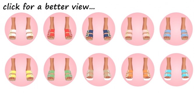 Sims 4 COOPER’S BUCKLED SANDALS RECOLOUR at Sims4Sue