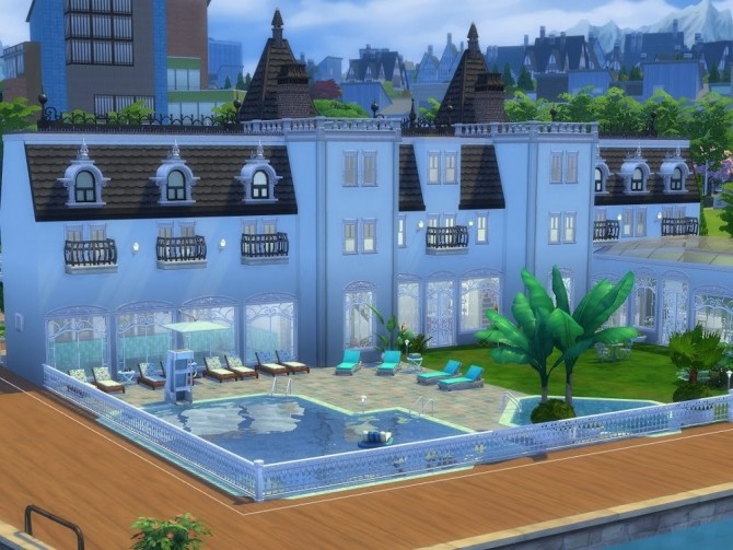 Sims 4 The Dockside Spa Hotel at KyriaT’s Sims 4 World