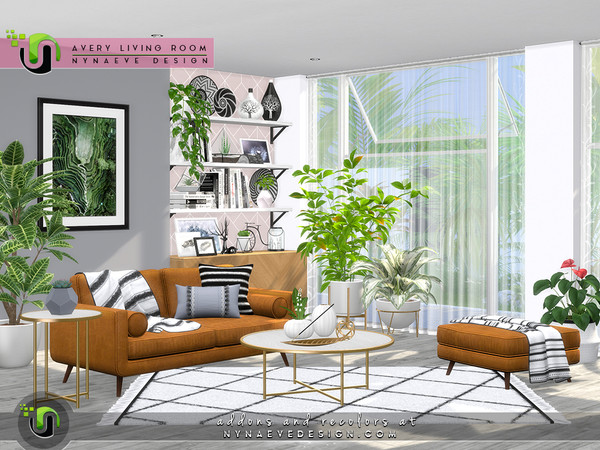 Sims 4 Avery Living Room by NynaeveDesign at TSR