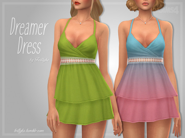 Sims 4 Dreamer Dress by Trillyke at TSR
