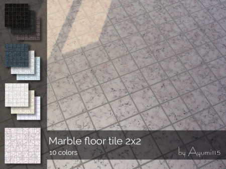 Marble floor tile 2×2 by Ayumi115 at TSR