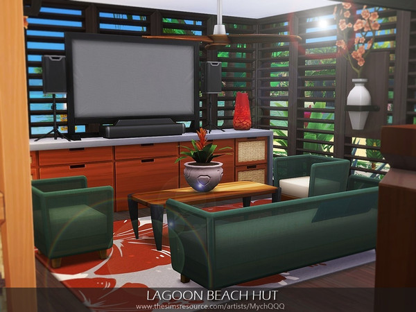 Sims 4 Lagoon Beach Hut by MychQQQ at TSR
