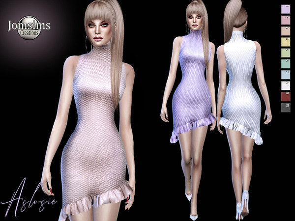 Sims 4 Aslosie dress by jomsims at TSR