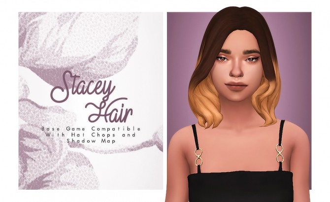 Sims 4 Stacey Flower Hair short at Isjao – working on uni