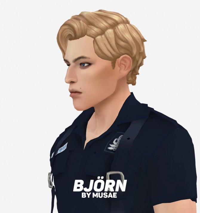 Sims 4 Björn Hair by Musae at EFFIE