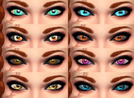 Mermaid Eyes with Glow, BlackSclera by Merkaba at Mod The Sims