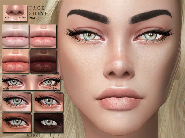 Sims 4 Face Shine N02 by Merci at TSR