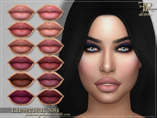 Sims 4 FRS Lipstick N81 by FashionRoyaltySims at TSR