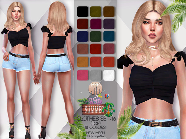 Sims 4 Clothes SET 16 TOP BD73 by busra tr at TSR