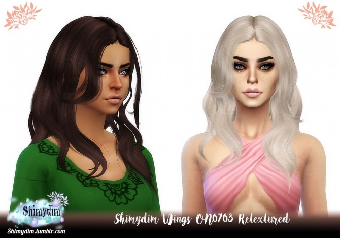 Sims 4 Wings ON0703 Hair Retexture Naturals + Unnaturals at Shimydim Sims