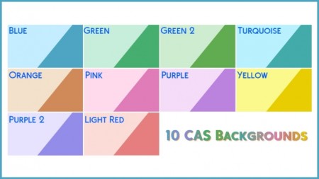 10 CAS Backgrounds in different Colors by ItsShuno at Mod The Sims