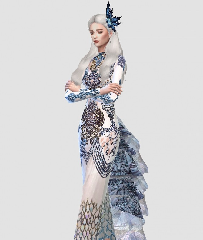 Sims 4 Arona Gown + crowns at HoangLap’s Sims