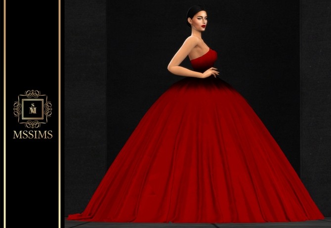 Sims 4 POEM COUTURE 2019 GOWN (P) at MSSIMS