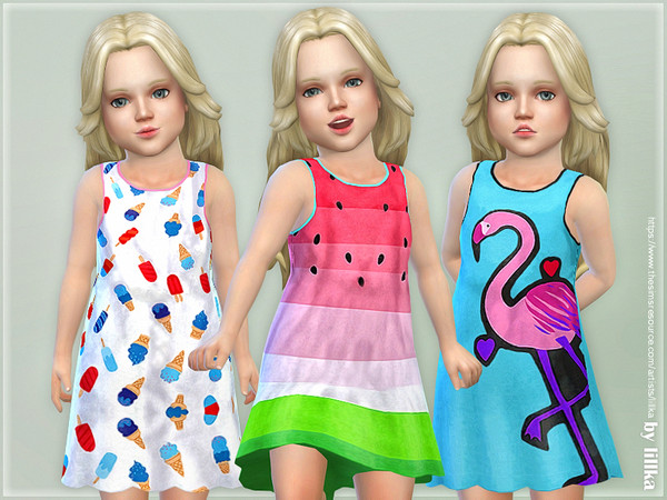 Sims 4 Toddler Dresses Collection P101 by lillka at TSR