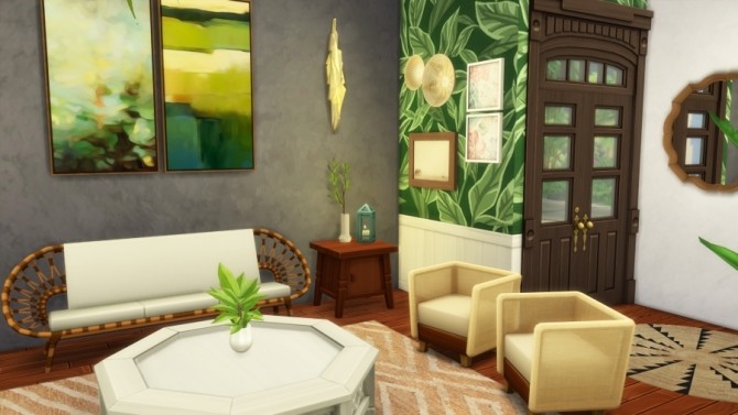 Sims 4 Exotic stay living by SundaySims at Sims Artists