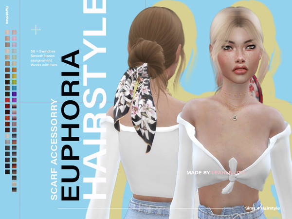 Sims 4 Euphoria Hair Set by Leah Lillith at TSR