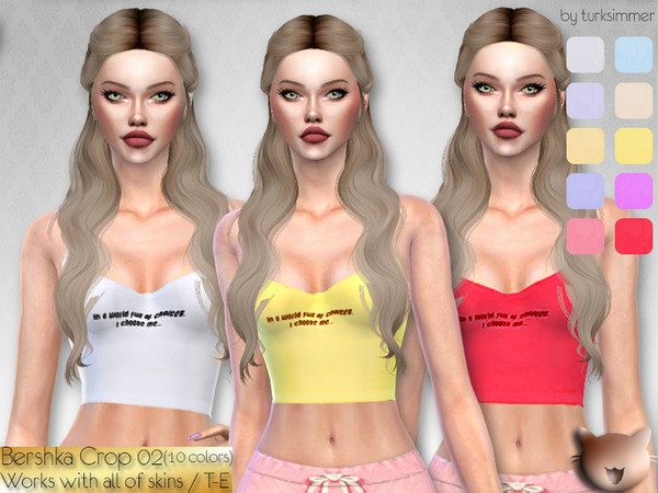 Sims 4 Crop top 02 by turksimmer at TSR