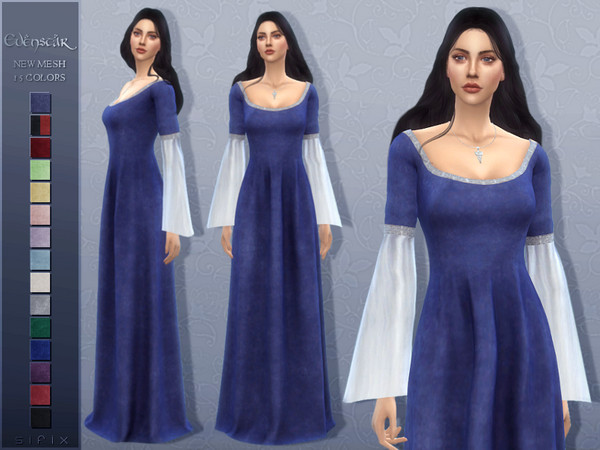 Sims 4 Evenstar dress by Sifix at TSR