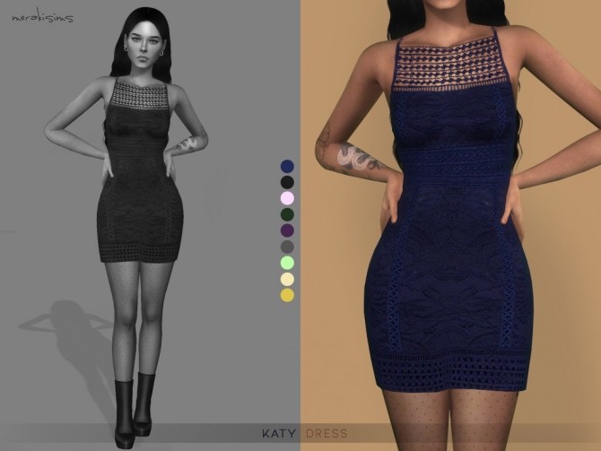 Sims 4 Katy Dress at Merakisims