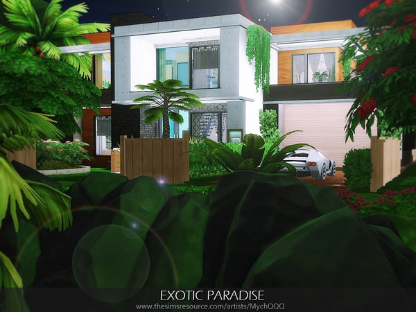 Sims 4 Exotic Paradise house by MychQQQ at TSR
