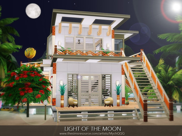 Sims 4 Light Of The Moon house by MychQQQ at TSR
