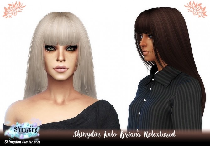 Sims 4 Anto Briana Hair Retexture Naturals + Unnaturals at Shimydim Sims