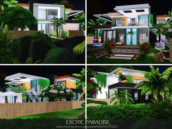 Sims 4 Exotic Paradise house by MychQQQ at TSR