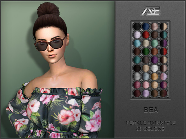 Sims 4 Bea Hairstyle by Ade Darma at TSR