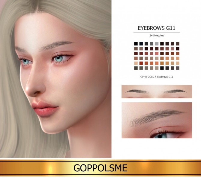 Sims 4 GPME GOLD F Eyebrows G11 at GOPPOLS Me