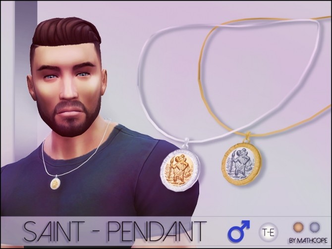 Sims 4 Saint pendant by Mathcope at Sims 4 Studio