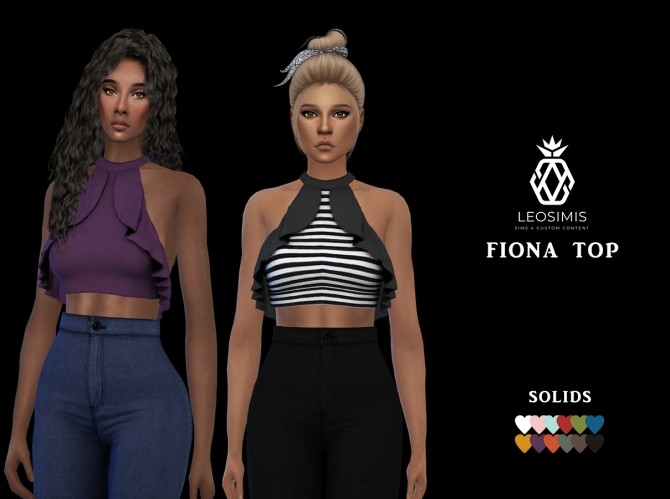 Sims 4 Fiona Top (P) at Leo Sims