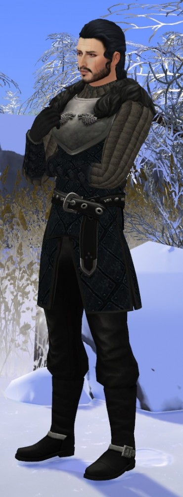 Sims 4 Game of Thrones Jon Snow Leather outfit by HIM666 at Mod The Sims