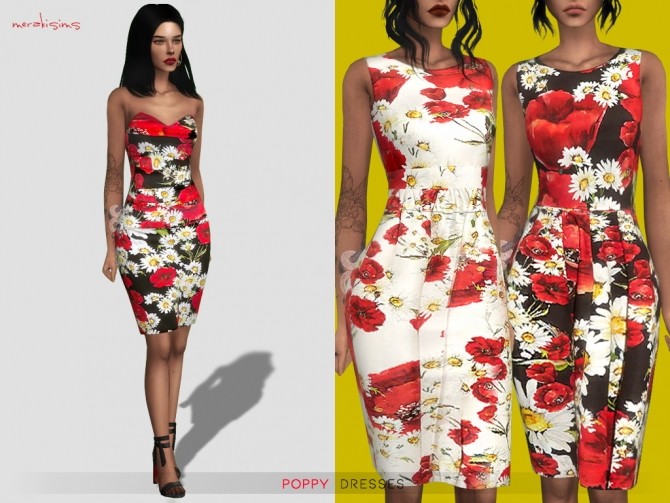 Sims 4 Poppy Dresses at Merakisims