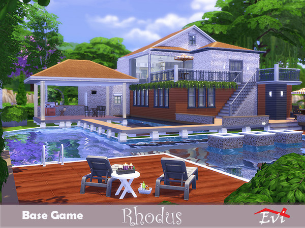 Sims 4 Rhodus big family home by evi at TSR