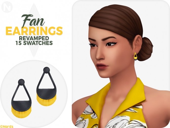 Sims 4 Revamped Fan Earrings at Nords Sims