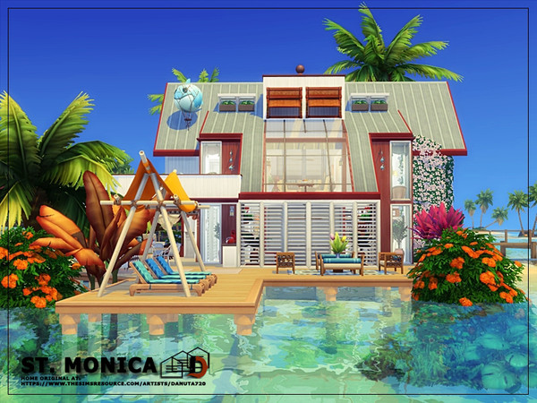 Sims 4 ST. Monica house by Danuta720 at TSR