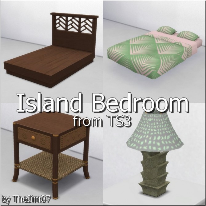 Sims 4 Island Bedroom from TS3 Island Paradise by TheJim07 at Mod The Sims