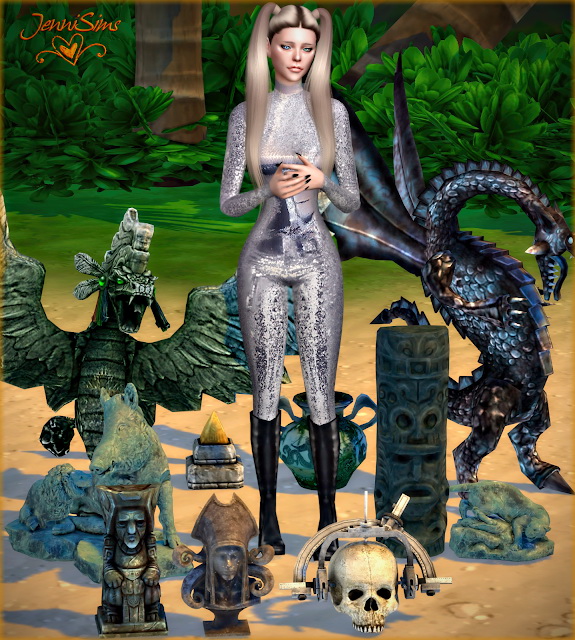 Sims 4 Decorative Statues ThankFul 11 Items at Jenni Sims