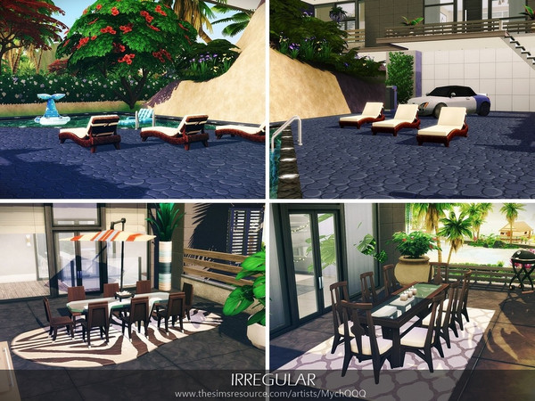 Sims 4 Irregular house by MychQQQ at TSR