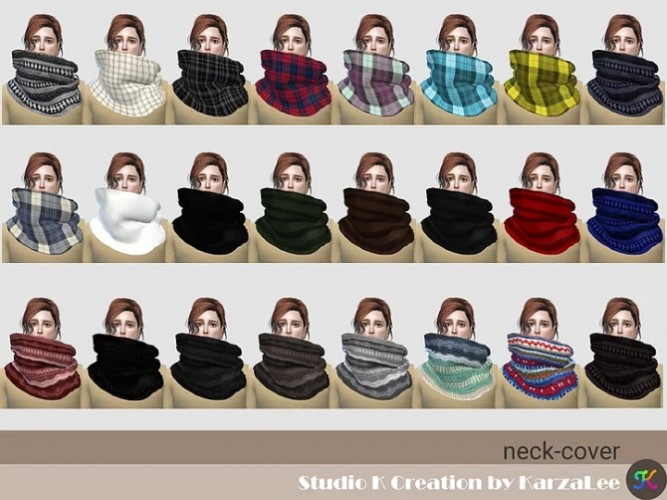 Neck cover at Studio K-Creation » Sims 4 Updates