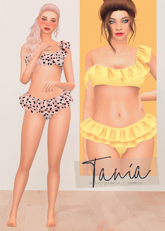 Sims 4 Tania swimsuit at Daisy Pixels
