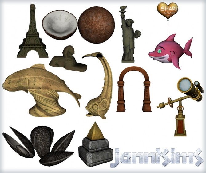 Sims 4 Decorative Lady Of The Dark Forrest 11 Items at Jenni Sims