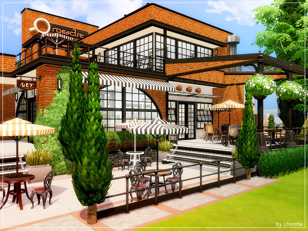 Sims 4 Industrial Cafe by Lhonna at TSR