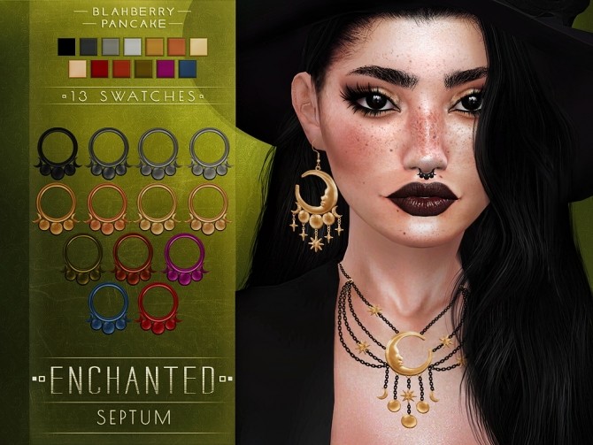 Sims 4 Necklace, Earrings & Septum at Blahberry Pancake
