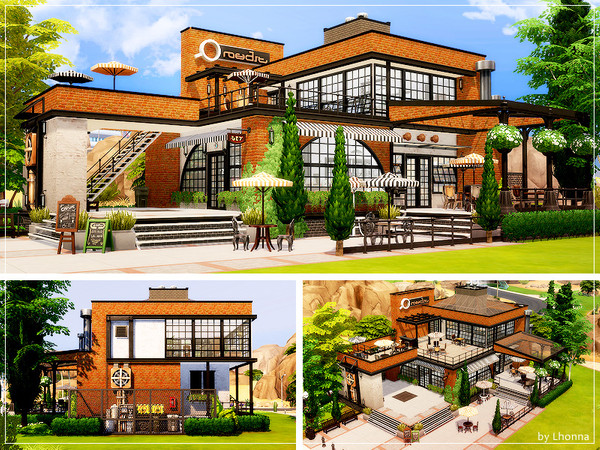 Sims 4 Industrial Cafe by Lhonna at TSR