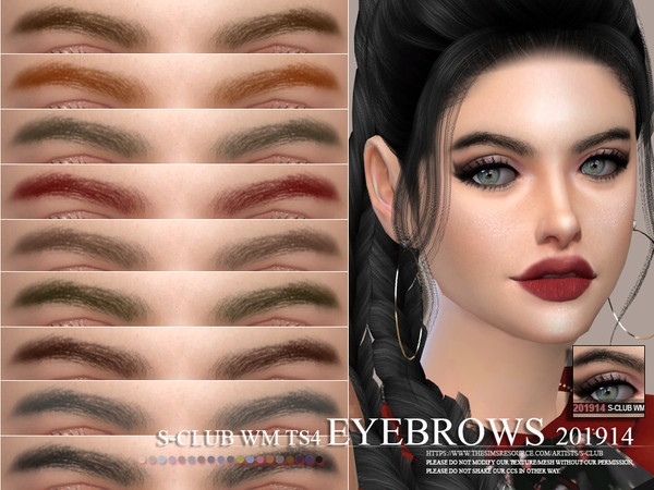 Sims 4 Eyebrows 201914 by S Club WM at TSR