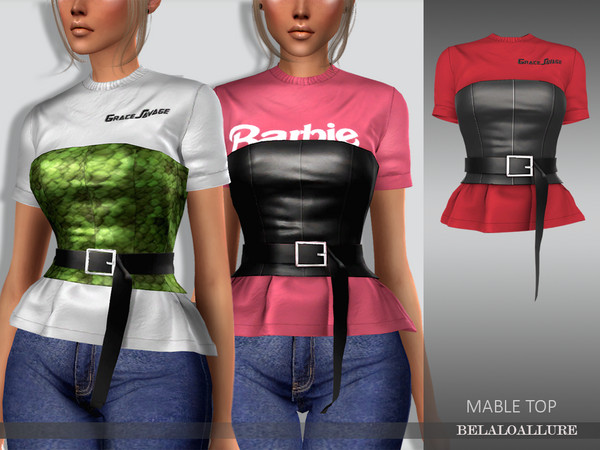 Sims 4 Belaloallure mable top by belal1997 at TSR