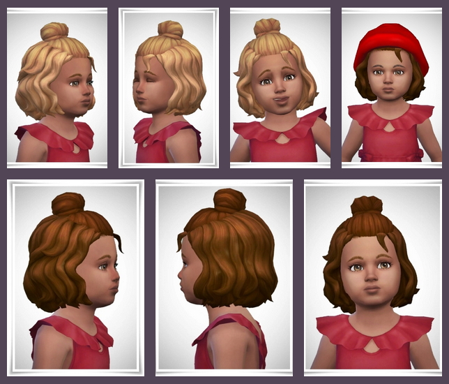 Sims 4 Toddler Wavy Up Do Hair at Birksches Sims Blog