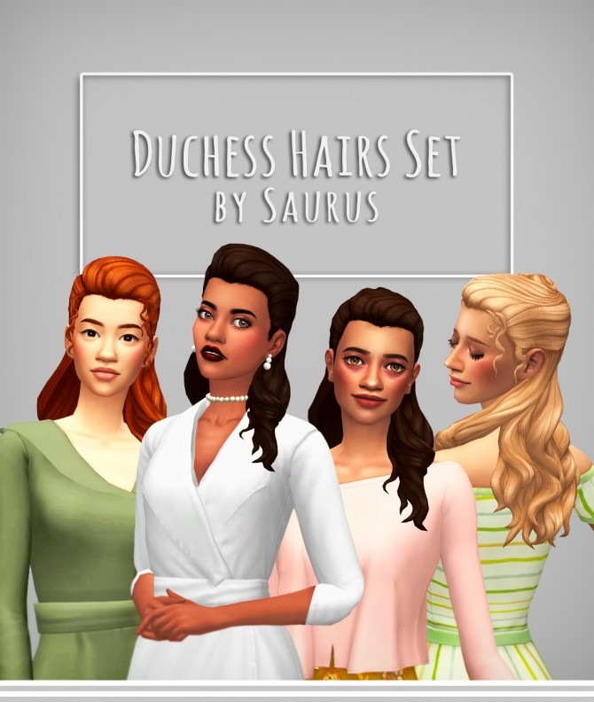 Sims 4 Duchess Hairs at Saurus Sims