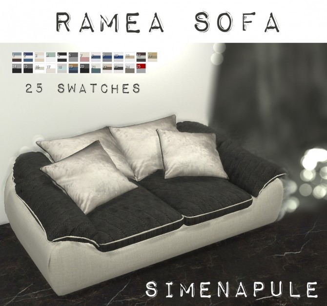 Sims 4 Ramea Sofa Mesh at Simenapule